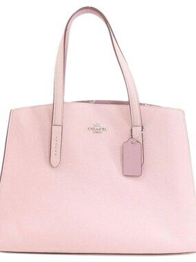 Euc Coach Charlie Carry All Pink Leather Shoulder Bag